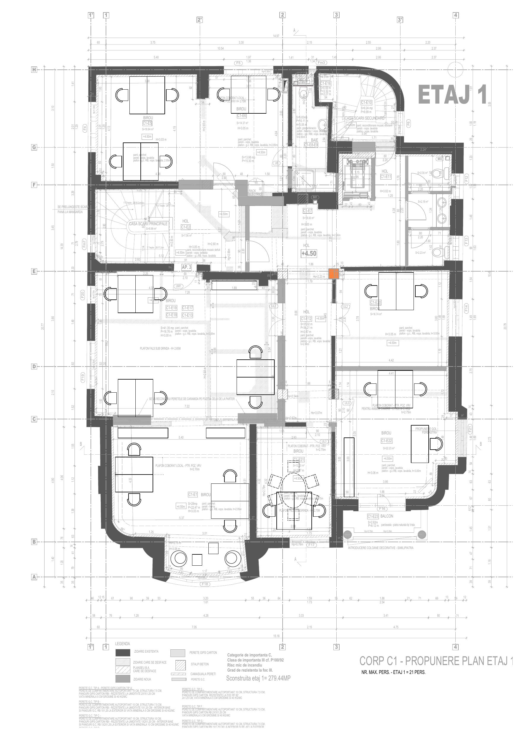 Office furnishing plan — first floor