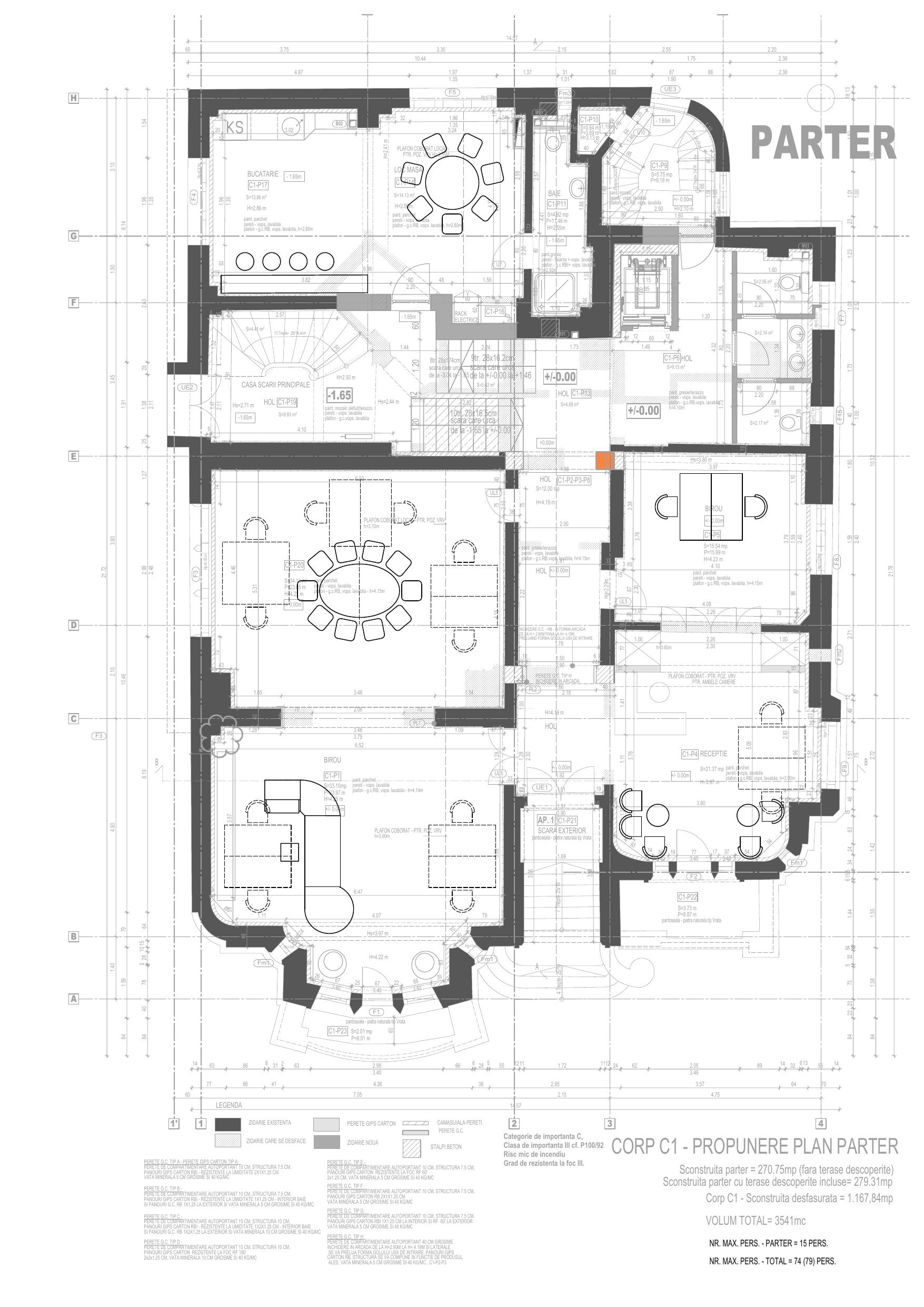 Office furnishing plan — ground floor